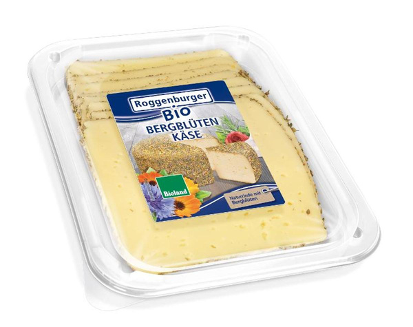 Produktfoto zu Roggenburger Bergblütenkäse in Scheiben, 125g