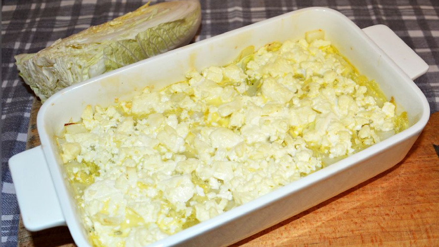 Rezeptbild für Chinakohl-Auflauf mit Schafskäse