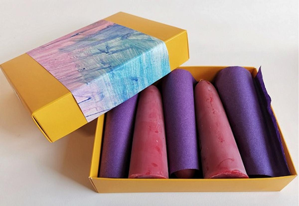 Produktfoto zu Konische Adventskerzen "rot" 5 Stk.