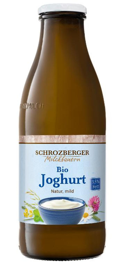 Produktfoto zu Naturjoghurt mild 3,5% Fett, 1l-Flasche