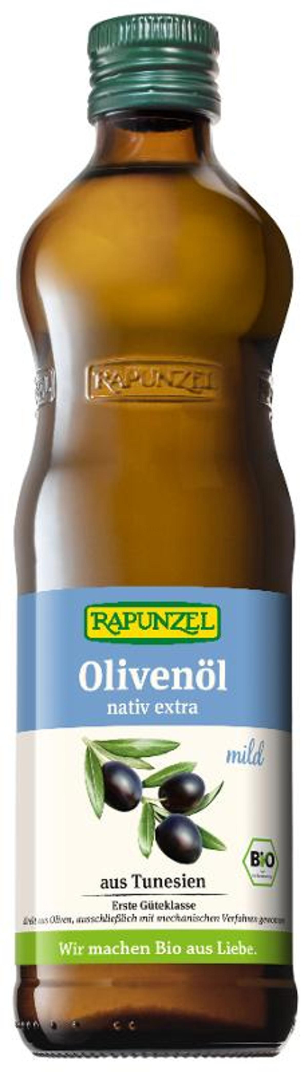 Produktfoto zu Olivenöl mild Rapunzel, nativ extra 0,5l