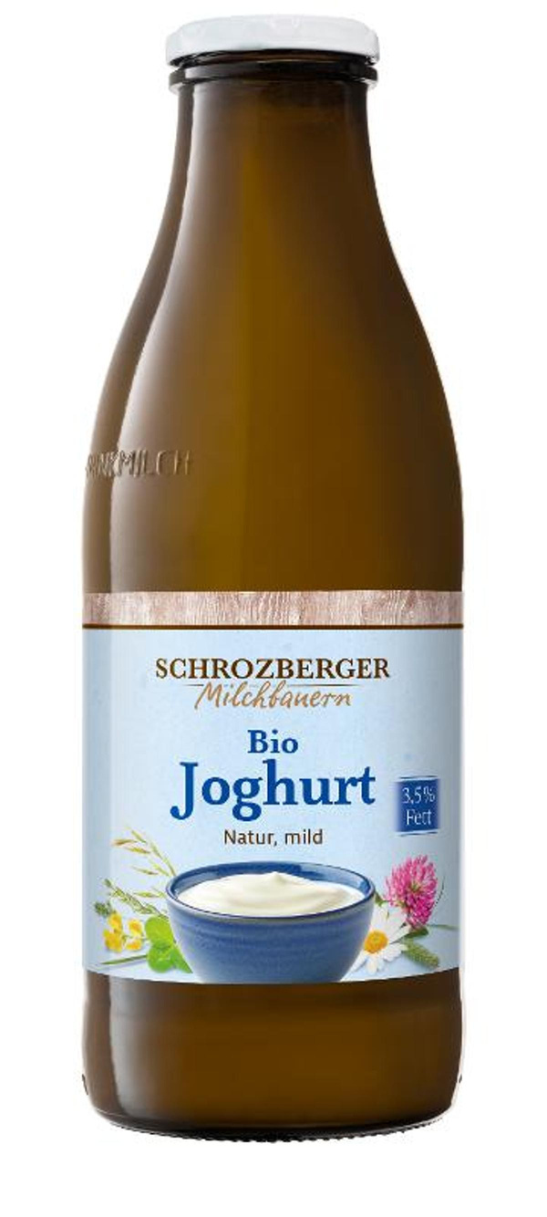 Produktfoto zu Naturjoghurt mild 3,5% Fett, 1l-Flasche
