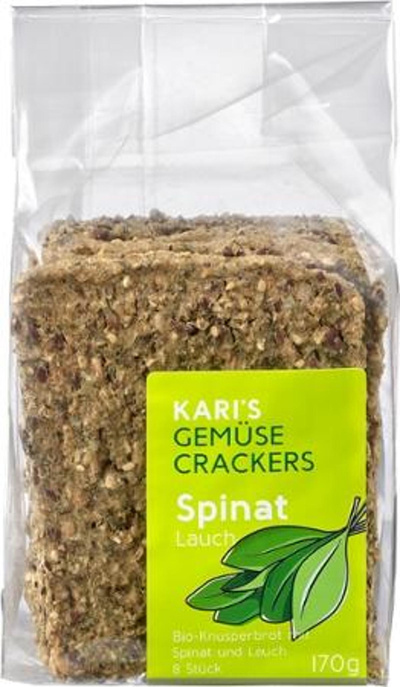 Produktfoto zu Cracker Spinat Lauch 170g