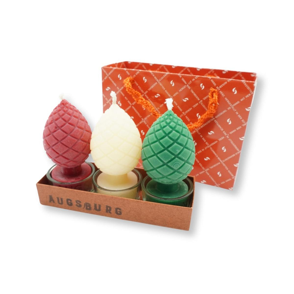 Produktfoto zu 3er-Geschenkset Zirbelnusskerz