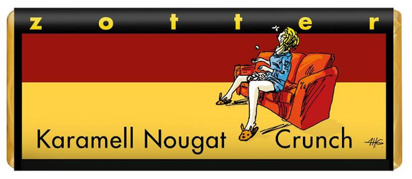 Produktfoto zu Karamell Nougat Crunch 70g, Zotter-Schokolade