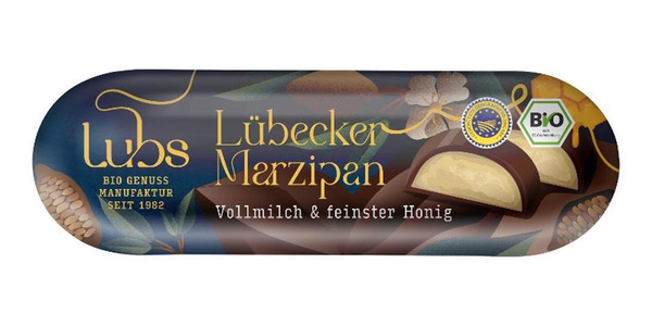 Produktfoto zu Lübecker Marzipanbrot in Vollmilchschokolade 50g