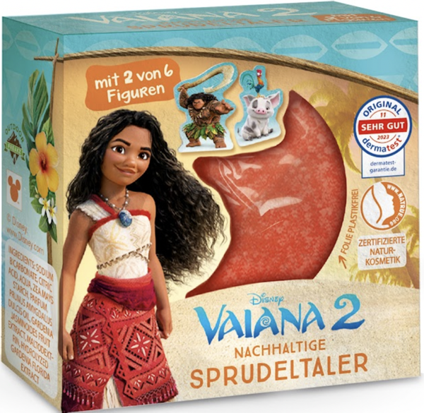 Produktfoto zu Kinder-Bade-Sprudeltaler Disney VAIANA mit Schwämmchen, 140g