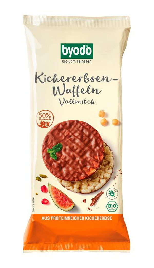 Produktfoto zu Kichererbsenwaffeln Vollmilch 65g