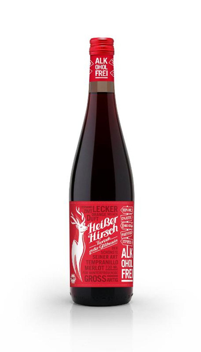 Produktfoto zu Heißer Hirsch rot alkoholfrei 0,73l