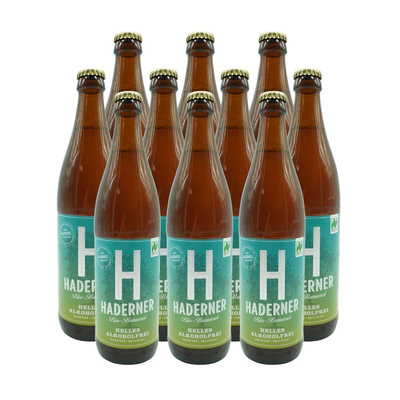 Produktfoto zu Haderner Helles alkoholfrei 10x0,5l