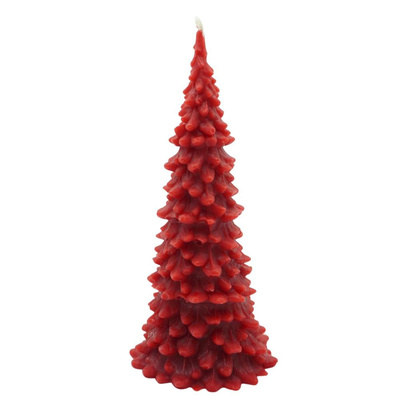 Produktfoto zu Hohe Tanne Kerze rot 165x65mm