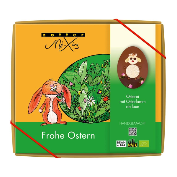 Produktfoto zu Osterei mit Osterlamm de luxe 100g