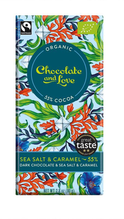 Produktfoto zu Dunkle Schokolade Sea Salt & Caramel, 80g
