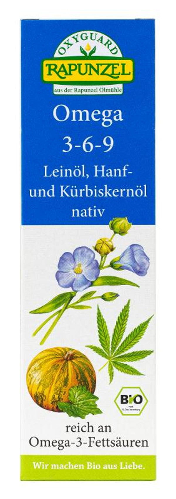 Produktfoto zu OXYGUARD© Rapunzel Omega 3-6-9 Öl 100ml