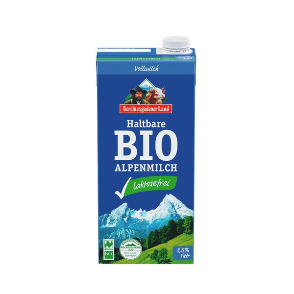 Produktfoto zu Haltbare Alpenmilch laktosefrei, 3,5%, 1l
