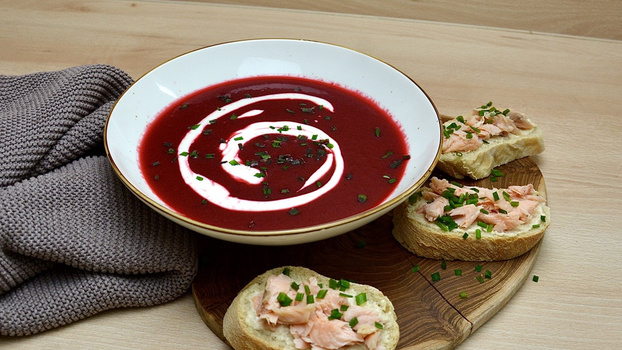 Rezeptbild für Rote Bete-Cremesuppe