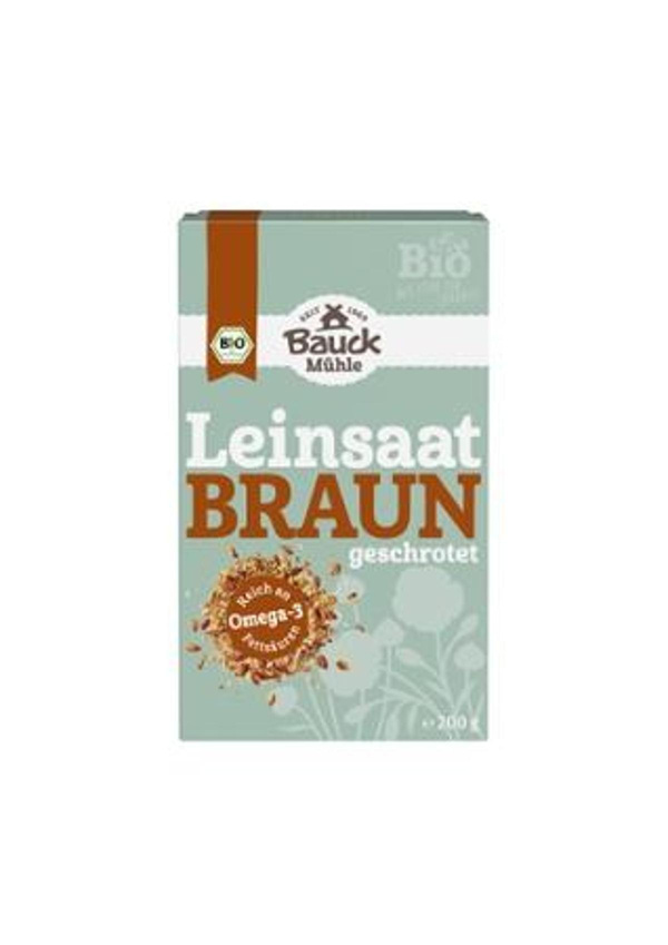 Produktfoto zu Leinsaat braun geschrotet 200g