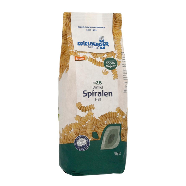Produktfoto zu Dinkel Spiralen hell 500g