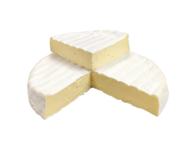 KI generiert: Das Bild zeigt ein Stück Blauschimmelkäse. Der Käse hat eine helle Farbe mit blauen Adern.