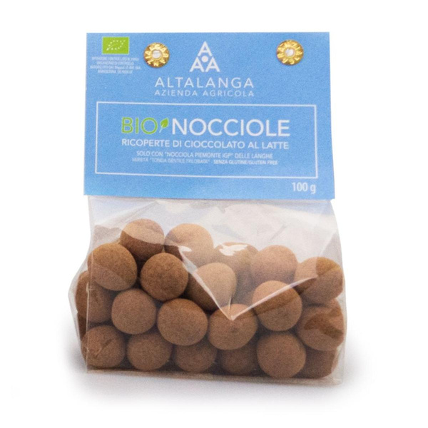 Produktfoto zu Haselnüsse in Vollmilchschokolade, 100g