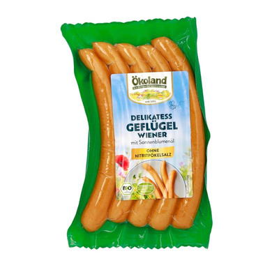 Produktfoto zu Delikatess Geflügel Wiener 5 Stück, 200g