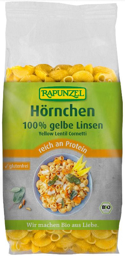 Produktfoto zu Gelbe Linsen Hörnchen glutenfrei, 300g