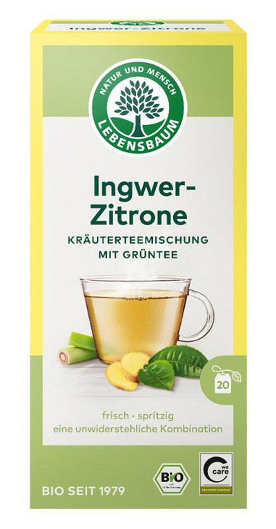 Produktfoto zu Grüntee Ingwer-Zitrone, 20 Btl. à 2g