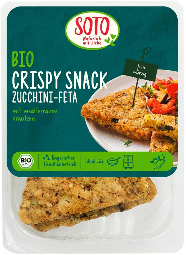 Produktfoto zu Crispy Snack Zucchini-Feta (4 Stück) 200g