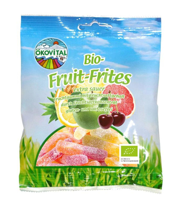Produktfoto zu Fruit Frites Fruchtgummistäbchen extra sauer 80g