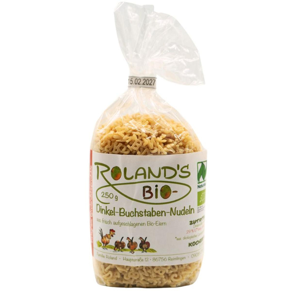Produktfoto zu Dinkel-Buchstaben-Nudeln 250g