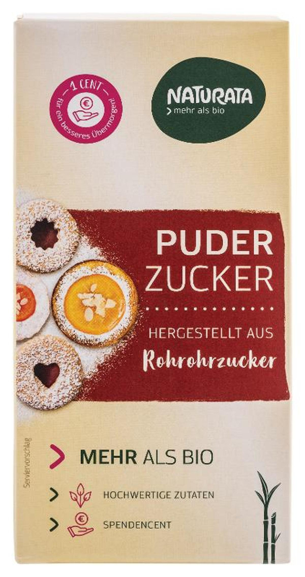 Produktfoto zu Puderzucker aus Rohrohrzucker 200g