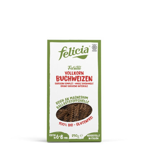 Produktfoto zu Fusilli Buchweizen glutenfrei Felicia 250g