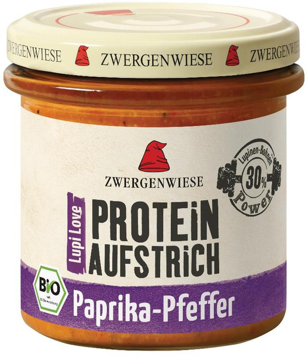 Produktfoto zu LupiLove Proteinaufstrich Paprika-Pfeffer vegan 135g