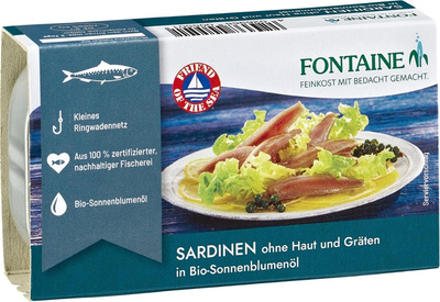 Produktfoto zu Sardinen ohne Haut und Gräten, 120g
