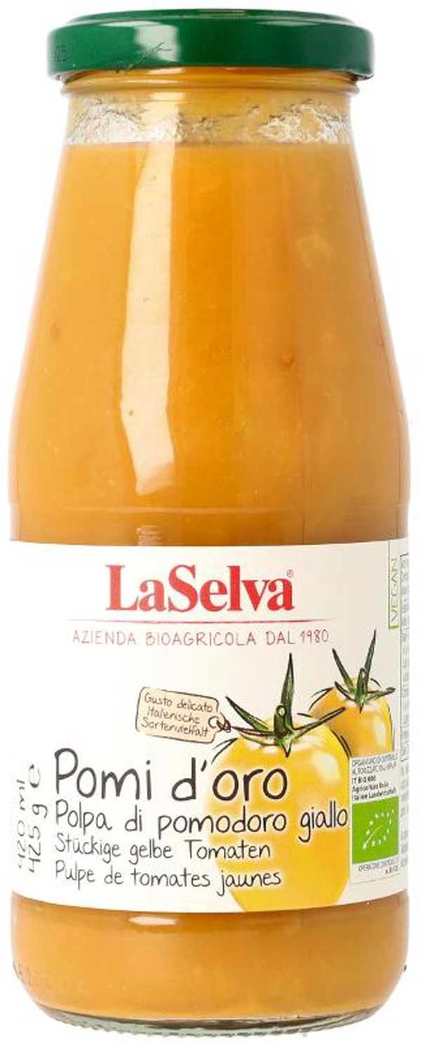 Produktfoto zu Gelbe stückige Tomatenpolpa 425g