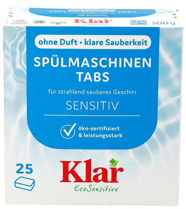 Produktfoto zu Klar Spülmaschinen-Tabs ohne Duft, 25 Stück