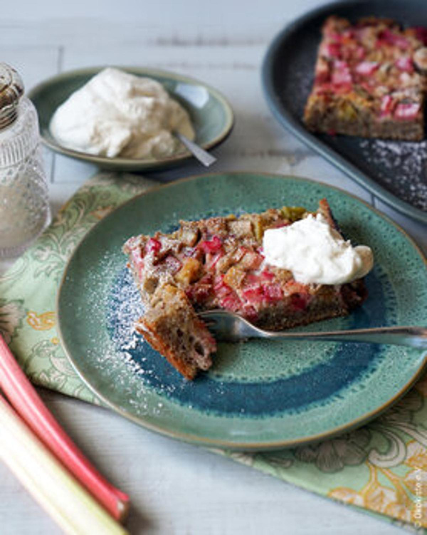 Produktfoto zu Rezept Rhabarberkuchen ohne Mehl