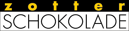 KI generiert: Logo von Zotter Schokolade mit gelbem und schwarzem Text auf weißem Hintergrund: "zotter SCHOKOLADE".