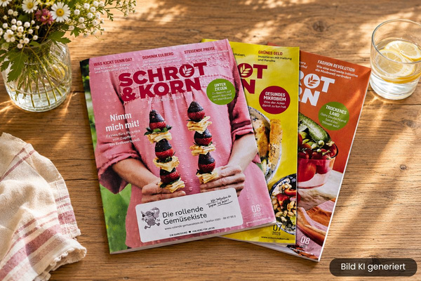 KI generiert: Das Bild bewirbt das 30-jährige Jubiläum eines Unternehmens und bietet die Chance, 30 Mal 3 Gewürzmischungen zu gewinnen. Es zeigt zudem eine Speise als Anregung, mit den bereitgestellten Rezepten zu kochen.