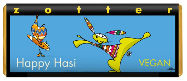 Produktfoto zu Happy Hasi vegan, Zotter 70g