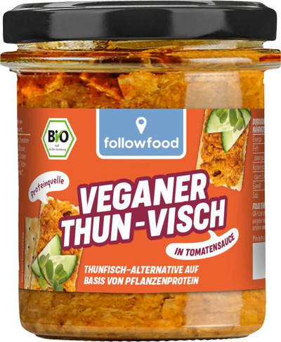 Produktfoto zu Veganer Thunvisch in Tomatensauce, 180g