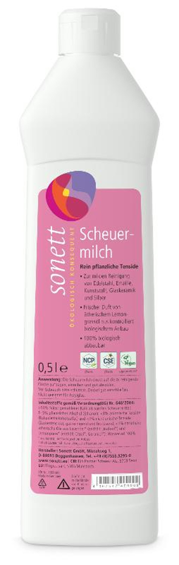 Produktfoto zu Scheuermilch Sonett 0,5l
