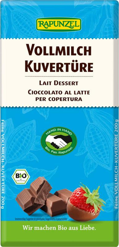 Produktfoto zu Kuvertüre Vollmilch 200g