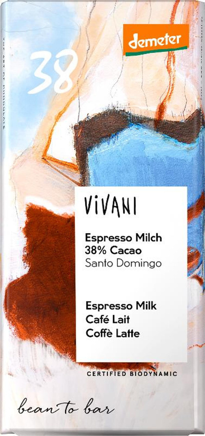 Produktfoto zu Espresso Milchschokolade 38% 90g