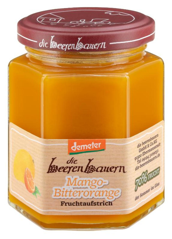 Produktfoto zu Mango-Bitterorange Fruchtaufstrich 200g